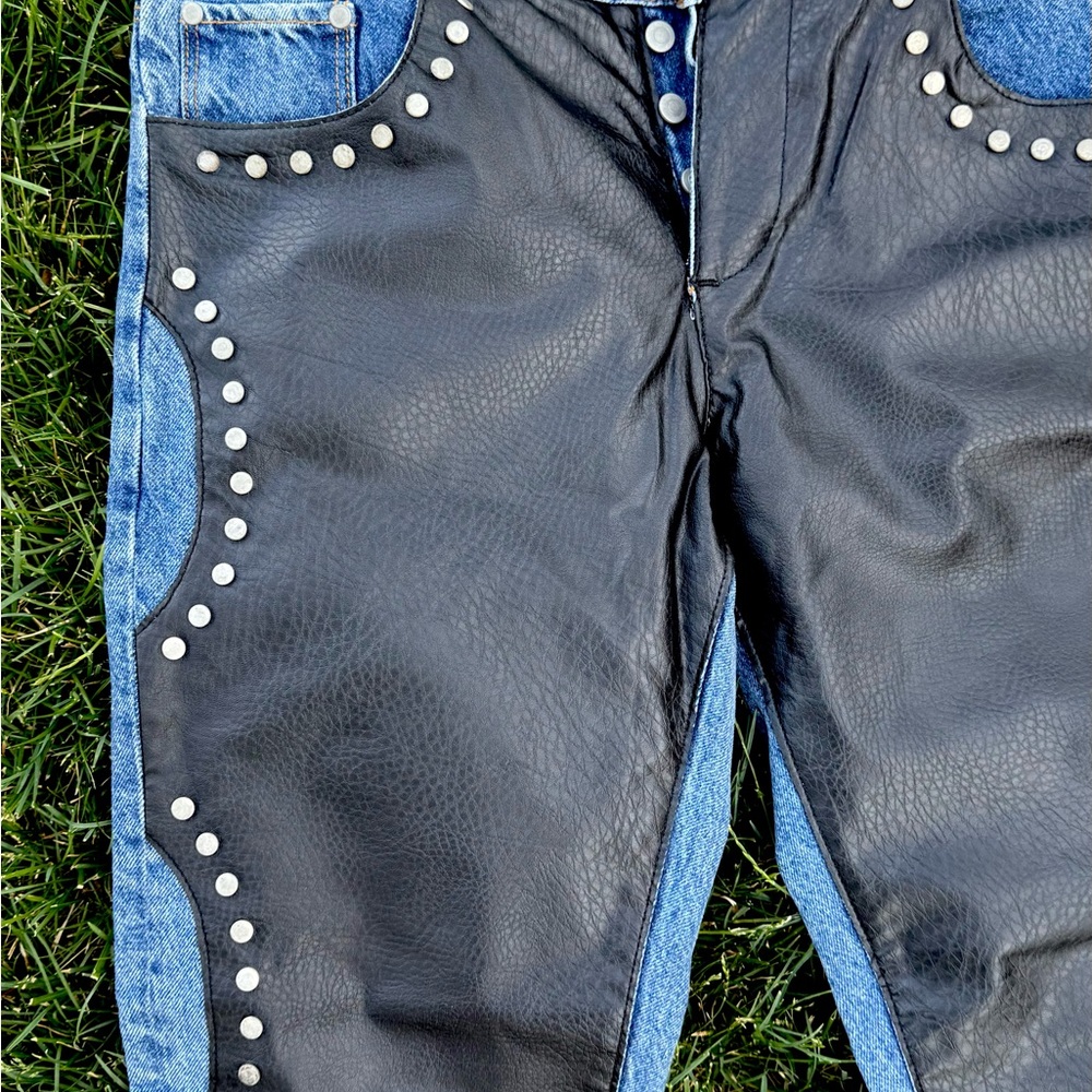Black and Blue Bootcut Jeans with Classic Style/LIMITED EDITION/MEN’S